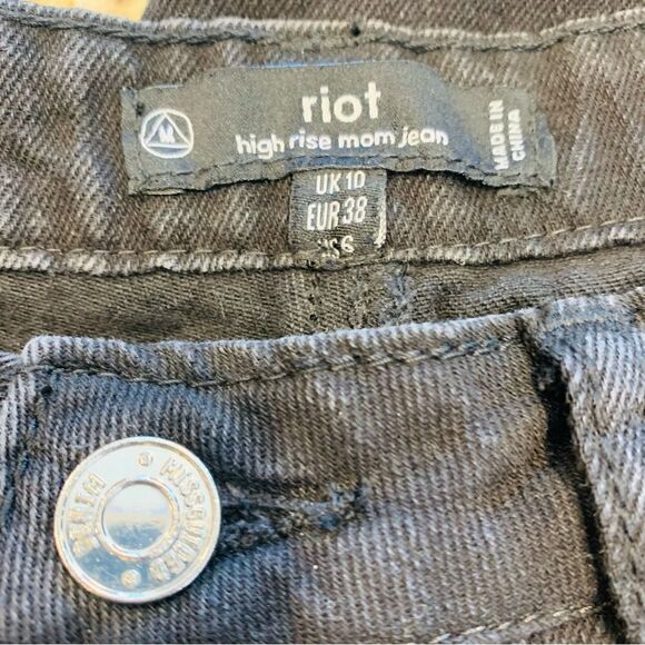 Missguided High Rise Mom Jeans Black Size 6 - Picture 9 of 12